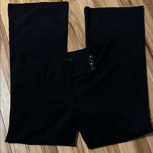 Star City Black Wide Leg Dress Trousers with Button Waist